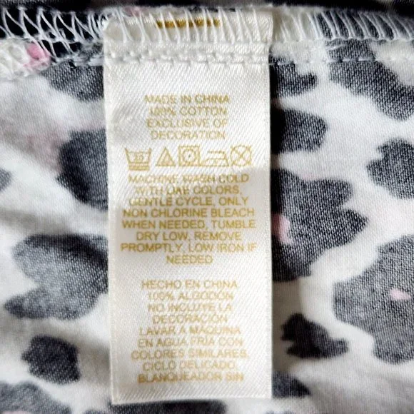 Kate Spade NY Black Pink Leopard Print Pajama Top Cotton - Picture 5 of 7